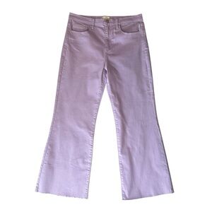 Altar’d State Women’s Lilac Cropped Jeans Frayed Hem Stretch Denim Size 30